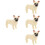 4Pcs PVC Simulation Animal Model Small White Dog Figure Desktop Decor 8