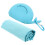 2Pcs Portable Sky-Blue Cooling Microfiber Towels for Camping 3