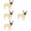 4Pcs PVC Simulation Animal Model Small White Dog Figure Desktop Decor 9