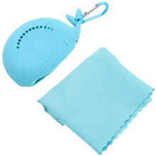 2Pcs Portable Sky-Blue Cooling Microfiber Towels for Camping