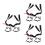 9Pcs Universal Hard Hat Chin Straps Nylon Metal Adjustable for 9