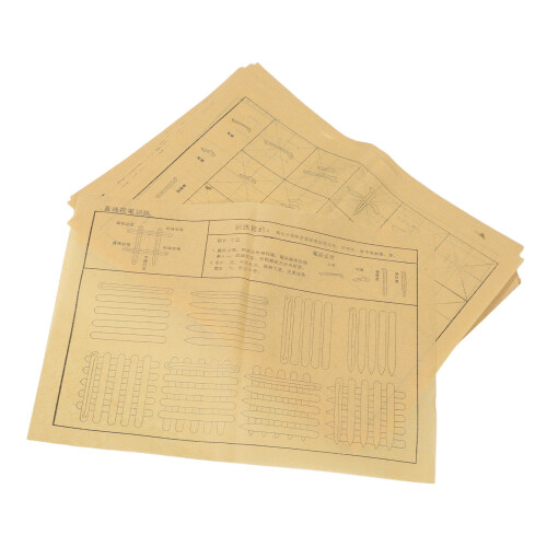 480Pcs Calligraphy Guide Sheets Khaki Paper for Chinese Brush Writing 1
