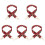 5Pcs Red Nylon Bag Straps Adjustable Wide Shoulder Replacement Belts 2