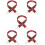 5Pcs Red Nylon Bag Straps Adjustable Wide Shoulder Replacement Belts 8