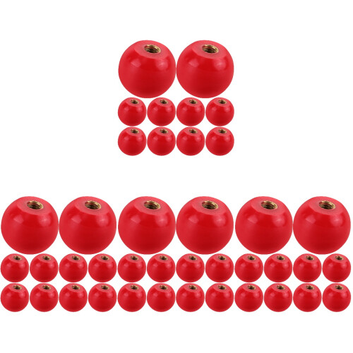 40Pcs Mechanical Red Plastic Hand Crank Handle for Milling and Lathe 2