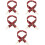 5Pcs Red Nylon Bag Straps Adjustable Wide Shoulder Replacement Belts 7