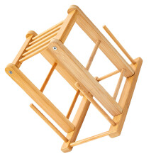 2Pcs Wood Cutter Holder with Hollow Design Kitchen Storage Shelf