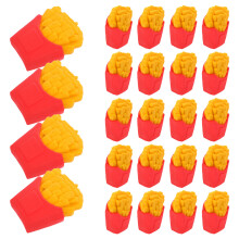 120Pcs Tpr Mini Food Erasers French Fries Cute School Supplies