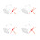 4Sets Versatile Red Plastic Action Figure Stands for Craft Models 7