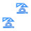 2Sets Blue Aluminum Alloy Ruler Set Protractor Triangle Drafting Kit 6