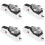 4Pcs White Electric Sharpener Plastic Kitchen Cutter Sharpening Tool 7