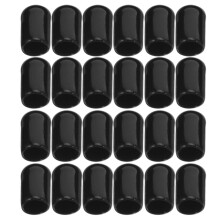 100Pcs Black Rubber Bolt Caps Screw Protector Covers Flexible End Caps
