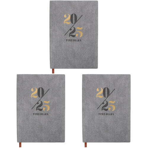 3Pcs Grey 2025 Monthly Planner Portable Academic Writing Notebook 2