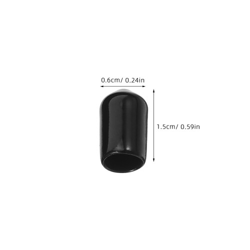 100Pcs Black Rubber Bolt Caps Screw Protector Covers Flexible End Caps 1