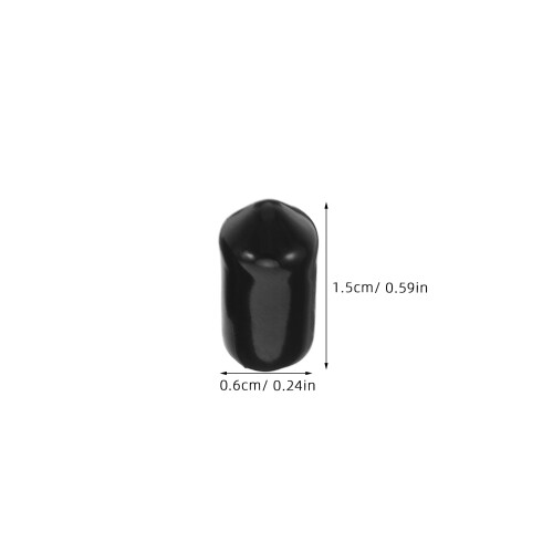 100Pcs Black Rubber Bolt Caps Screw Protector Covers Flexible End Caps 2