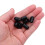 100Pcs Black Rubber Bolt Caps Screw Protector Covers Flexible End Caps 4