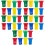 40Pcs Small Plastic Trash Container Mini Waste Bucket for Office Home 9