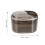 2Pcs Portable Grey Denture Holder with Drain Shelf Durable Case 2
