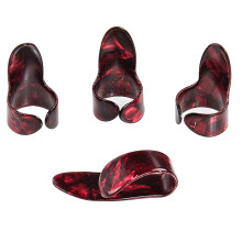Fingerset för Balladgitarr Gitarr SmäRtsäKert Fingerset Plockstycke TillbehöR Gitarr Gitarr Finger Tumme Pekfingerset (RöD)