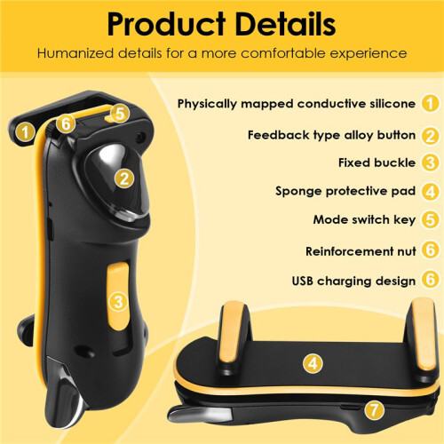 PUBG Trigger Controller for  Tablet Capacitance L1R1 Fire Aim Button Triggers Gamepad Joystick for Mobile Phone 2
