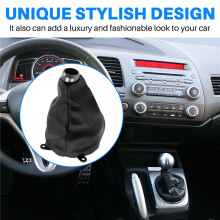 Car Manual Leather Gear Shifting Dust Boot for Si 2006 2007 2008 2009 2010 2011