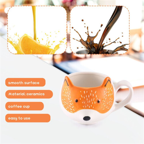Ceramic Coffee Cup Cartoon  Shaped Cup Animal Pattern Home Kitchen Office Juice Milk Cup 2