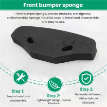 Voorbumper Sponsschuim voor TT-01 TT-02 TT01 TT02 1/10 RC Auto-Upgradeonderdelen Reserveaccessoires, Zwart