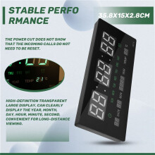LED Perpetual Calendar Elektronisk Klocka Digital VäGgklocka Alarm Timmesignal Temperatur Bordsklockor Hem GröN