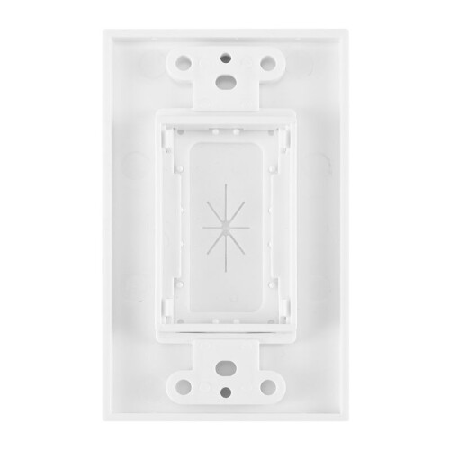 2 Pack Flexible Rubber Wall Grommet Insert with Decorator Wall Plate, 1-Gang Pass Through Plate for Low-Voltage Cables 2
