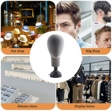 Flocking Foam Mannequin Model Photography Props Adult Mannequin Mold Wigs Glasses Hat Display Holder Gray