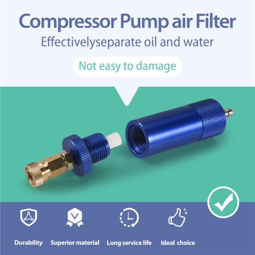 HöGtrycks PCP Handpump Luftfilter Olje-Vatten Separator för HöGtryck Pcp 30Mpa Luftpump Filter Kompressor Blå 2