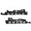 2Pcs Front Bumper Left Right Side Spacer Bracket Mount Support Holder for  C4 2005-2010 3