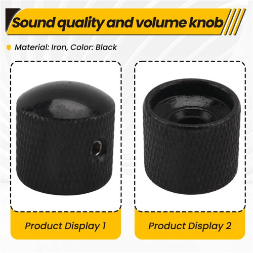 Black Electric Guitar Volume Tone Control Knob 2