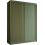 MN Furniture Double Sliding Door Wardrobe Shelves Green 150cm 2