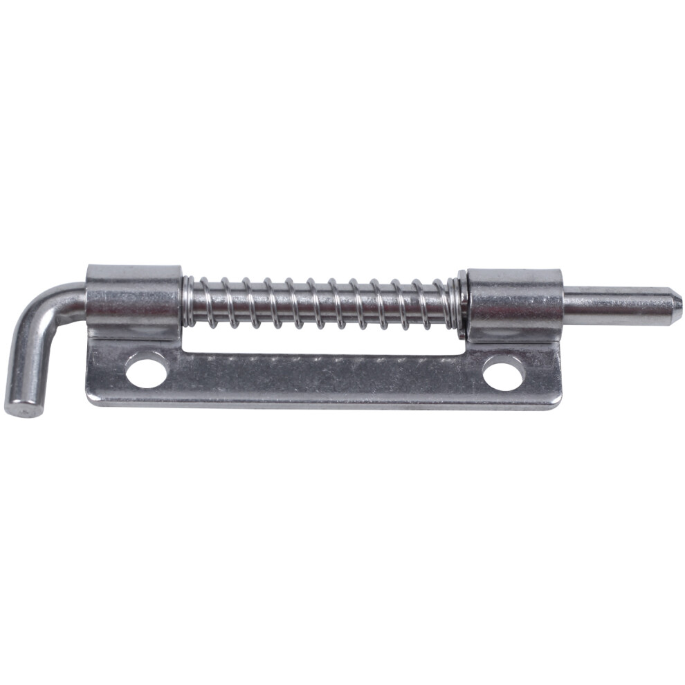 Hardware Spring Loaded Metal Security Barrel Bolt Latch 3.5" Long Silver Tone 4852537392785