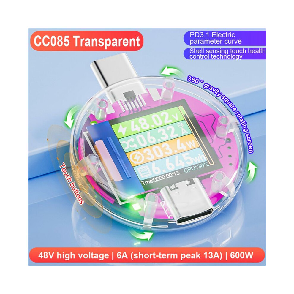 48V Type-C Tester Pd Digital Voltmeter Amperimetro Voltage Current Meter Volt Amp Ammeter Detector 4851514198136