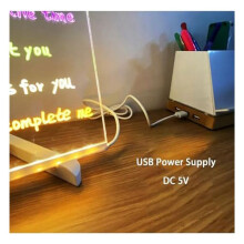 LED Note Board with Colors, Acrylic Dry Erase Board with Light, Glowing Acrylic Message Marker Board, Dry Erase Board