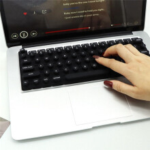 Silikon-Tastaturschutzfolie, tragbar, für Tastaturen mit langen Fingernägeln, schützt Silikonpad, erleichtert das Tippen, Schwarz