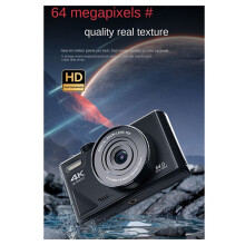 64-Megapixel-Digitalkamera für Fotografie, 4K-Video, Vlogging, Camcorder, 18-facher Digitalzoom, 180-Klappdisplay, weiß