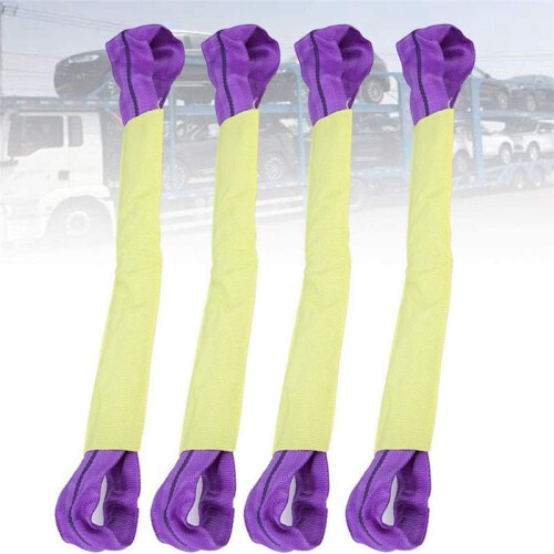 4pcs Tie Down Straps Soft Loop Tie Down Straps Heavy Duty Tie Down Axle Straps Car Retractable Tie Down Loops 1