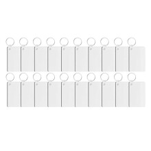 30PCS Sublimation Keychain Blanks Double Side Heat Transfer Blanks MDF Blank Board Key Rings Blanks for DIY and Craft