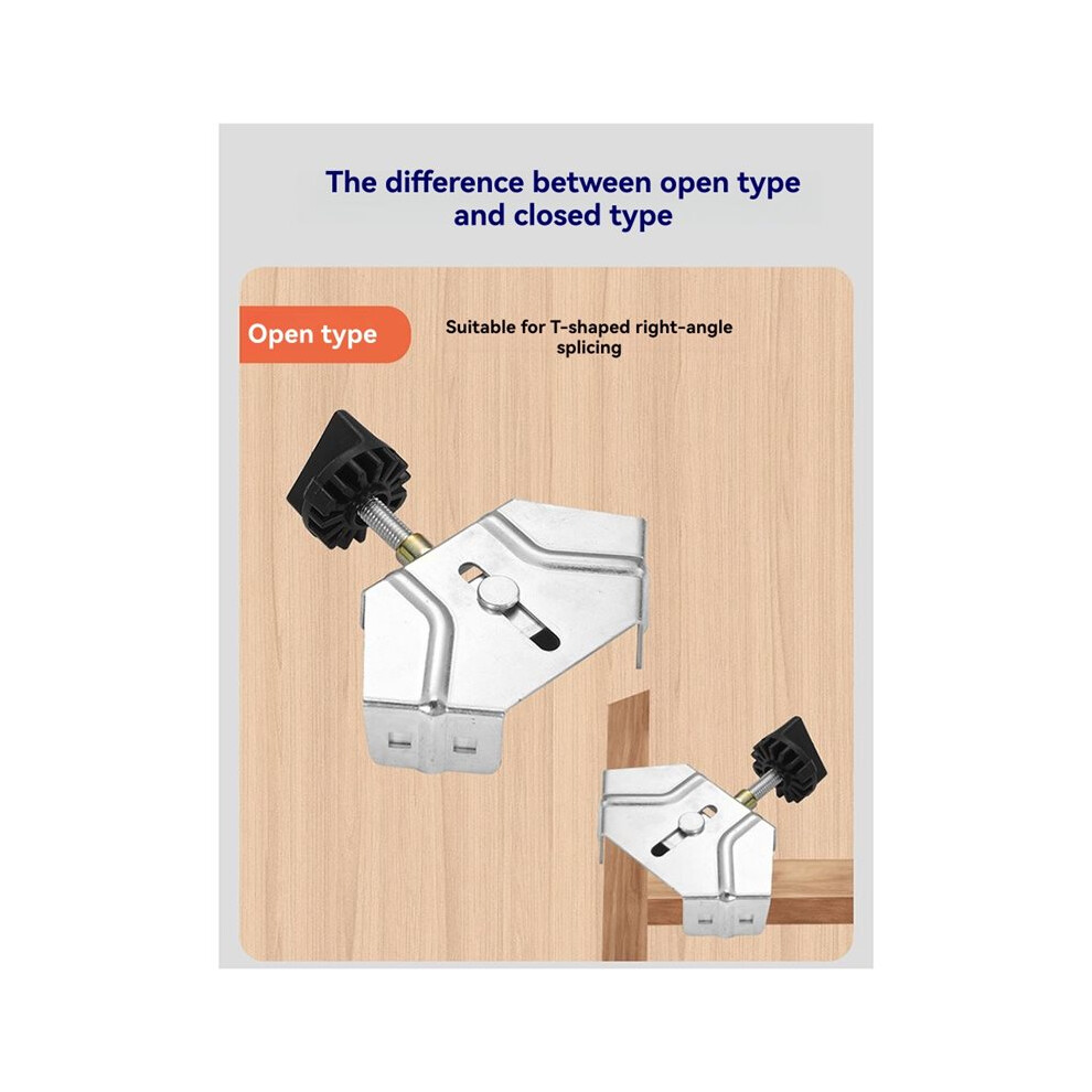 Metal Right Angle Clamp Quick Clip Auxiliary Corner Clamp Locator Adjustable 90 Degree Fixing Clamp Closed 4852367069147