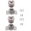 10 Pack 1-1/4 Inch 3D Overlay Soft Close Concealed Hinges for Face Frame Door, Control Closing Speed,105 Open Angle 2
