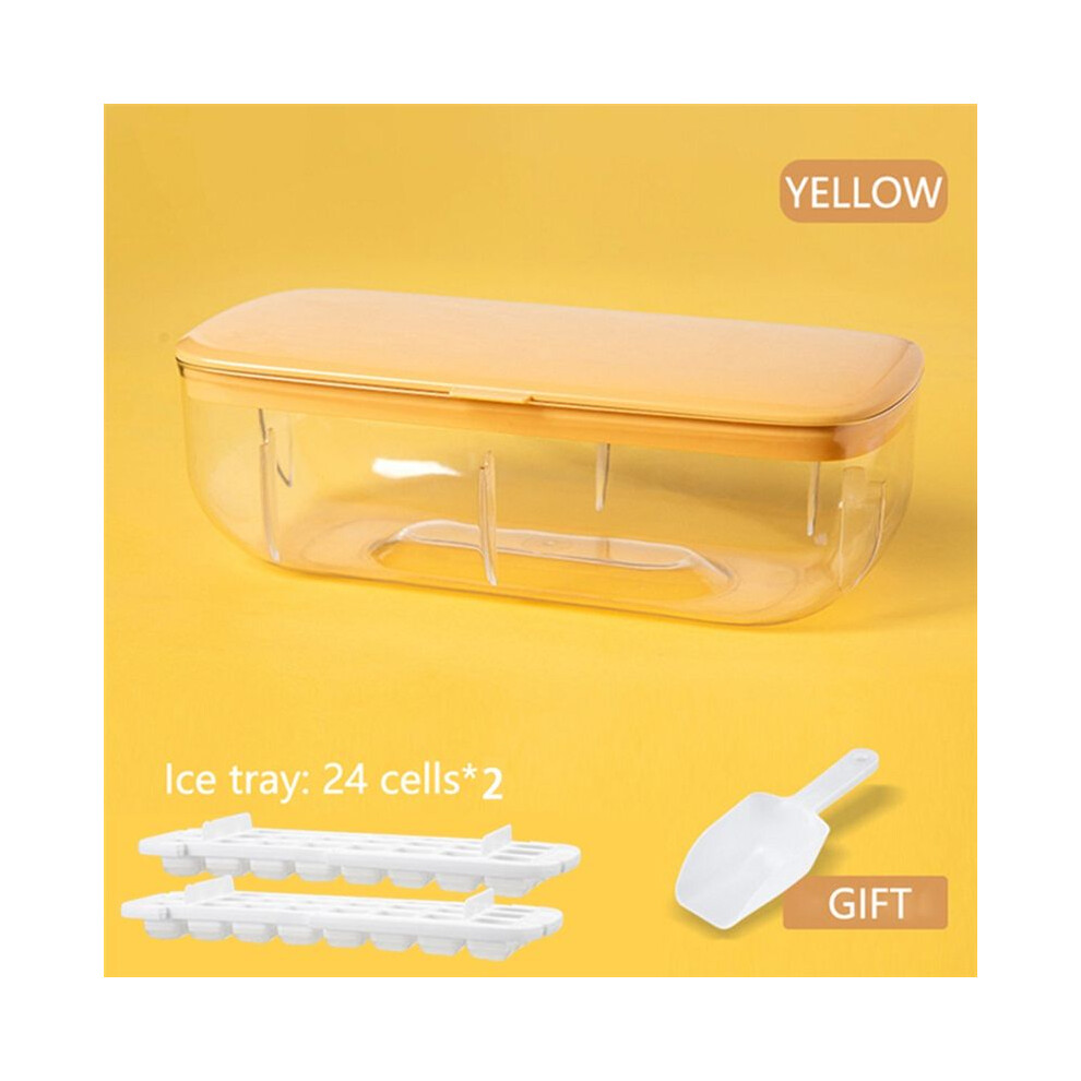 48 Double Silicone Large Capacity Ice Box Ice Storage Ice Box Frozen Ice Artifact Of Refrigerator With Cover Pink 4852367087936