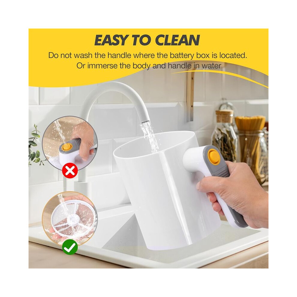 Electric Flour Sifter, Battery Operated Flour Sifter For Baking With Dough Scraper Ergonomical Handle Flour Sieve 4852693525133