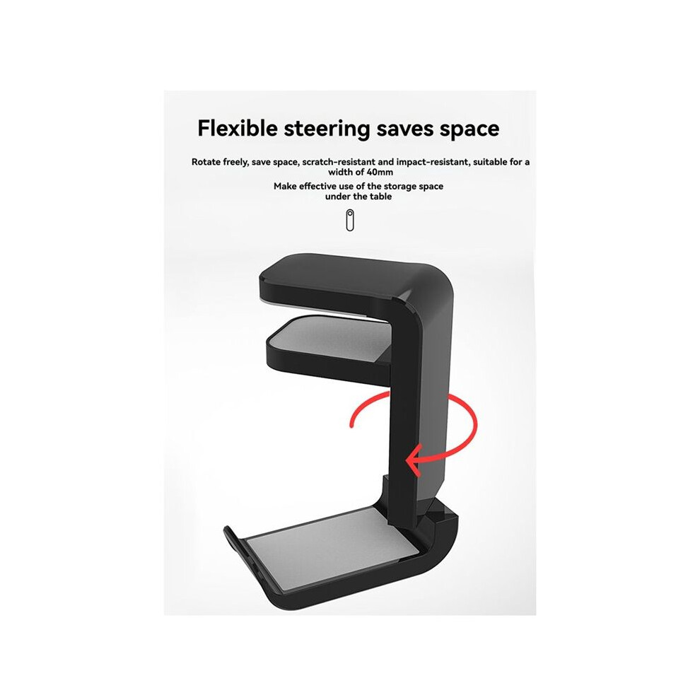 360 Rotating Headphone Stand Desktop Headset Holder Wall Mount Desk Hanger Hook For Gaming Controller Accessories A 4852693582419