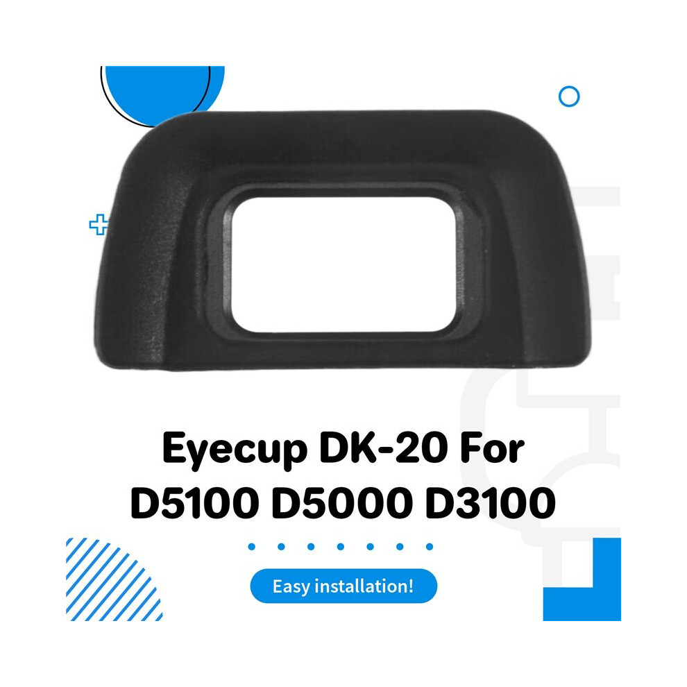 Spactz Black Rubber Wrapped Plastic Eyecup Eyepiece Dk-20 For Nikon D5100 D5000 D3100