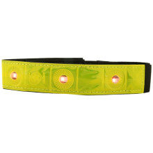 2 x Reflektierende Arm- und Beinschlaufen mit 4 LED-Leuchten für Radfahren, Laufen und Joggen