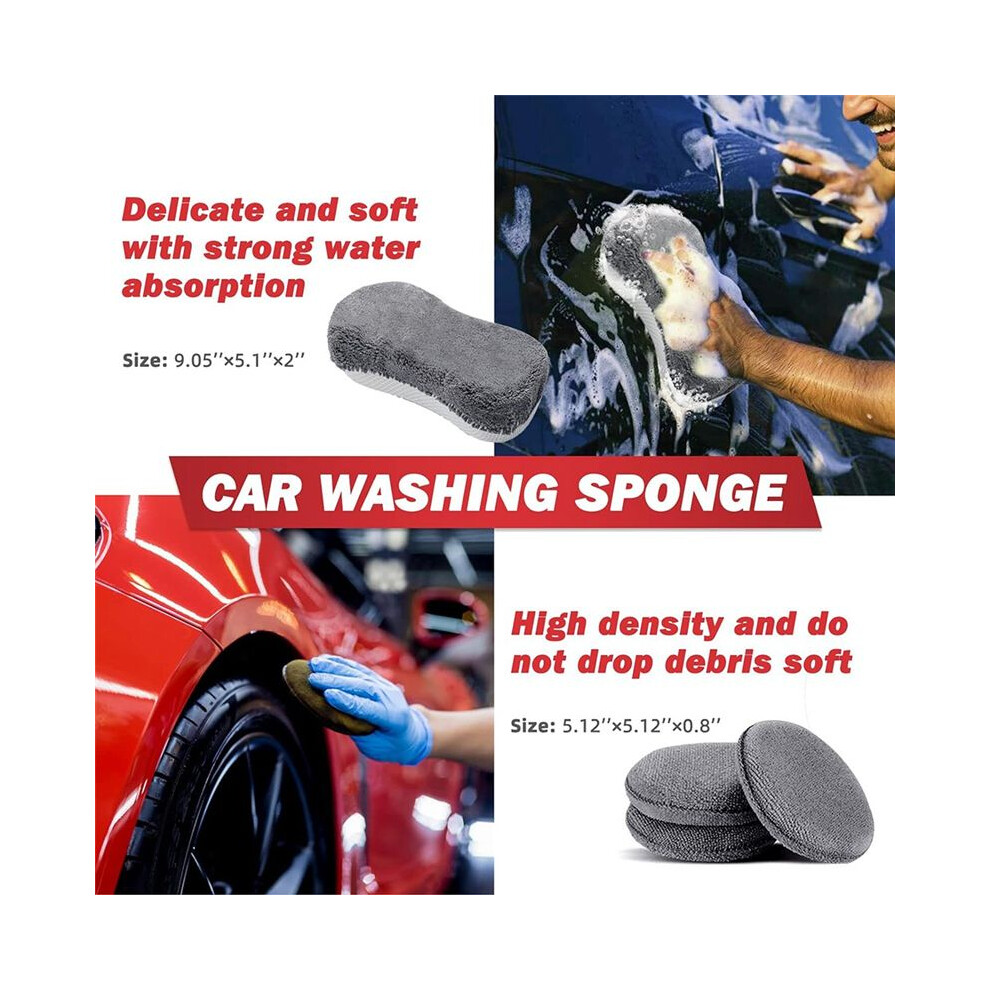 9Pcs Car Cleaning Tool Kit, Microfiber Car Detailing Cleaning Tools Set For Interior Exterior Car Washing Beauty Winter 4852537327060