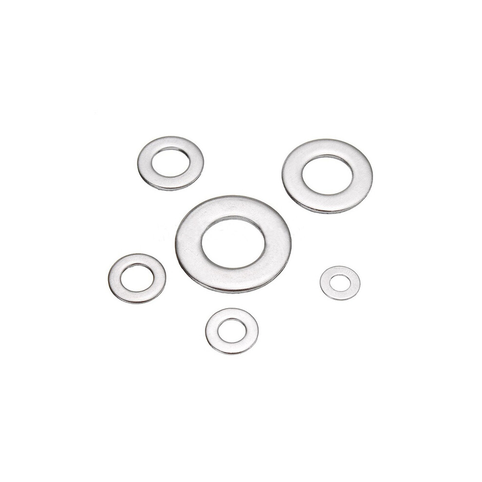 105Pcs 304 Flat Stainless Steel Washers M3 M4 M5 M6 M8 M10 For Screws Repair Kit Tool 4852537391184